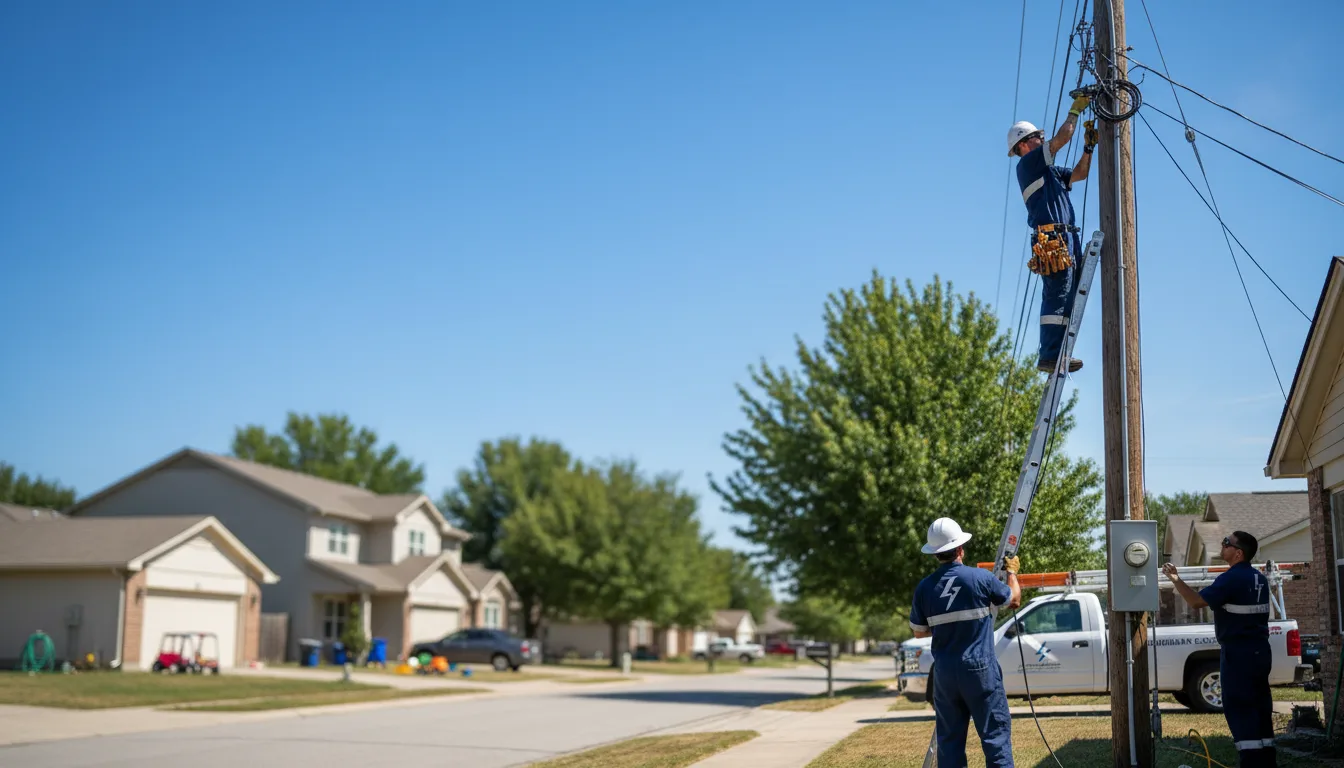 Residential electrician providing installation services in Wetumka, OK